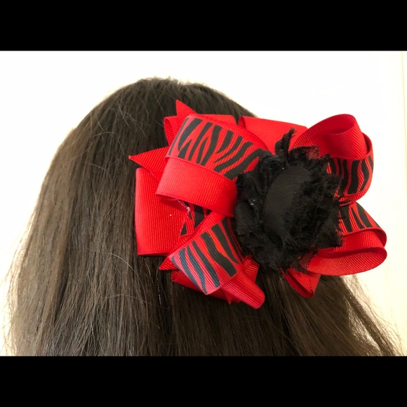 Zebra pattern bow set - Picture 4 of 7